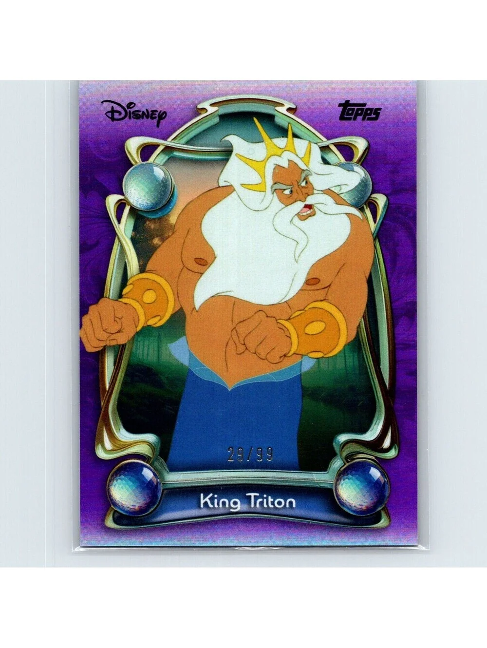 2025 Topps Disney Wonder - King Triton #40 - Purple Foil #'d /99